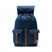 Backpack Herschel dawson navy/tan synthetic leath