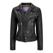 Leather jacket woman JJXX Calvin Leather Biker Jkt Noos