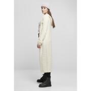 Women's long cardigan Urban Classics hooded feather- large sizes