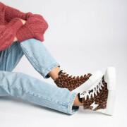 Women's sneakers Vanessa Wu éclair montantes léopard