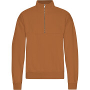 1/4 zip sweatshirt Colorful Standard Organic Ginger Brown