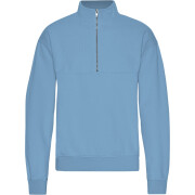 1/4 zip sweatshirt Colorful Standard Organic Seaside Blue