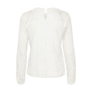 Women's long-sleeved lace blouse Cream Kit