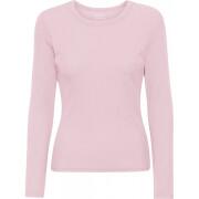 Women's long sleeve ribbed T-shirt Colorful Standard Organic faded pink