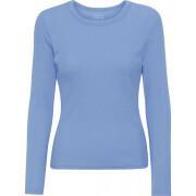 Women's long sleeve ribbed T-shirt Colorful Standard Organic sky blue