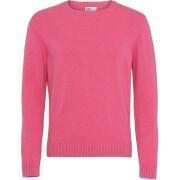 Wool round neck sweater Colorful Standard Classic Merino bubblegum pink