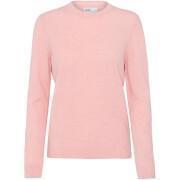Women's wool round neck sweater Colorful Standard light merino faded pink