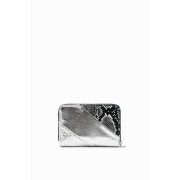 Small metallic wallet for women Desigual patchwork