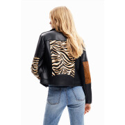 Women's patchwork motorcycle jacket Desigual