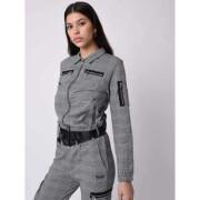 Women's short plaid zipper jacket Project X Paris