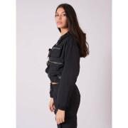 Hooded jacket with relief pockets for women Project X Paris