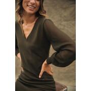 Women's long sleeve dress Freeman T Porter Rosaland Plain Color