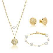 Necklace, bracelet and earrings set Isabella Ford Hilda Pearl