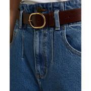 Wide leather belt for women Lee