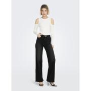Women's high-waisted wide-leg jeans Only Madison