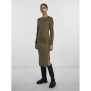 Women's long-sleeve round-neck dress Pieces Kylie