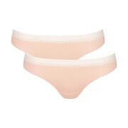 Set of 2 Brazilian panties for women Sloggi Go Ribbed