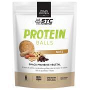 display of 8 bags of 6 protein balls STC Nutrition nuts