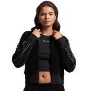 Women's velour sweat jacket Superdry Code S Logo
