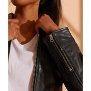 Leather jacket woman Superdry Down Town