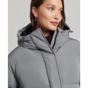 Women's long hooded down jacket Superdry