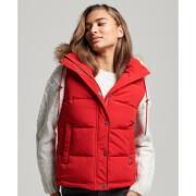 Women's faux fur sleeveless down jacket Superdry Everest