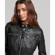 Women's tailored leather jacket Superdry Racer