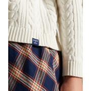 Women's drop-shoulder cable knit crew neck sweater Superdry