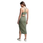 Mid-length dress with straps in the back woman Superdry