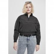 Women's jacket Urban Classics cropped crinkle nylon (grandes tailles)