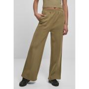 Women's trousers Urban Classics straight pin tuck- large sizes