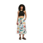 Mid-length skirt for women Urban Classics Viscose