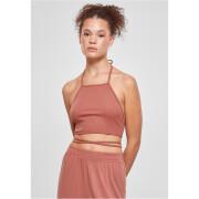 Large size ribbed crop top for women Urban Classics