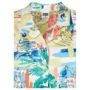 Women's short sleeve shirt Urban Classics AOP Satin Resort