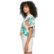 Women's short sleeve shirt Urban Classics AOP Satin Resort GT
