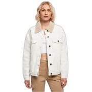 Denim jacket with oversized sherpa collar Urban Classics