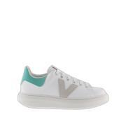 Leather & neon effect sneakers for women Victoria Milan