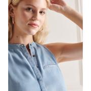 Women's sleeveless shirt Superdry Tencel